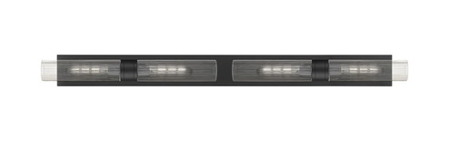 Downtown Urban Four Light Bath Vanity in Matte Black (405|617L-4W-BK-G617-11SCL)
