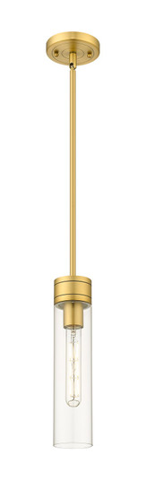 Downtown Urban One Light Mini Pendant in Brushed Brass (405|617-1S-BB-G617-11CL)