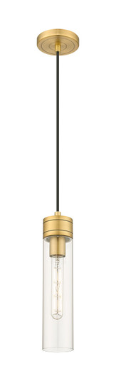 Downtown Urban One Light Mini Pendant in Brushed Brass (405|617-1P-BB-G617-11CL)