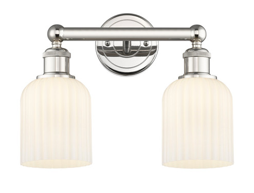 Edison Two Light Bath Vanity in Polished Nickel (405|616-2W-PN-G559-5GWH)