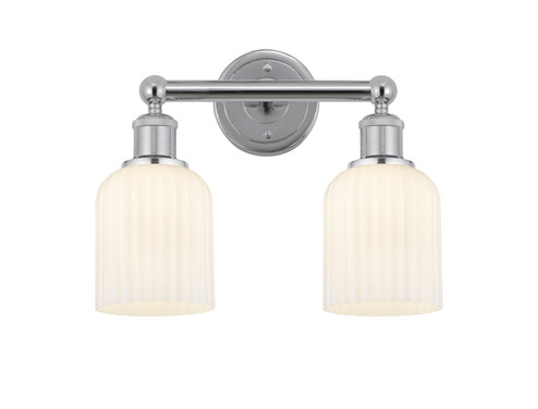 Edison Two Light Bath Vanity in Polished Chrome (405|616-2W-PC-G559-5GWH)