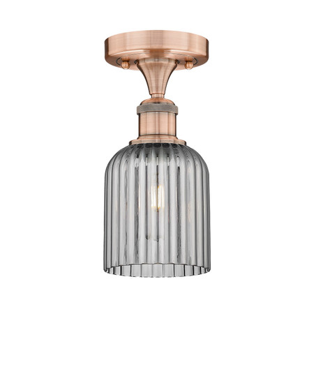 Edison One Light Semi-Flush Mount in Antique Copper (405|616-1F-AC-G559-5SM)