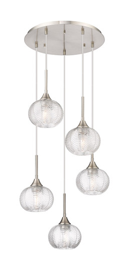Berkshire Five Light Pendant in Brushed Satin Nickel (405|323-5P-SN-G323-7CL)