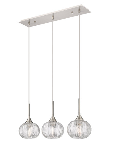 Berkshire Three Light Island Pendant in Brushed Satin Nickel (405|323-3I-SN-G323-7CL)