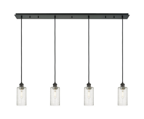 Downtown Urban Four Light Linear Pendant in Matte Black (405|124B-4P-BK-G434-7SDY)