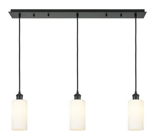 Downtown Urban Three Light Linear Pendant in Matte Black (405|123B-3P-BK-G434-7WH)