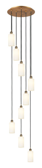 Downtown Urban Nine Light Pendant in Brushed Brass (405|119B-9P-BB-G434-7WH)