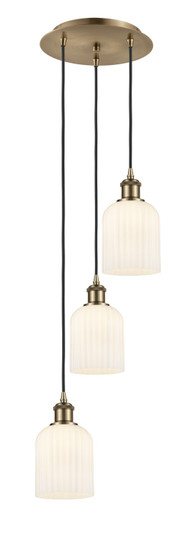Ballston Three Light Pendant in Antique Brass (405|113B-3P-AB-G559-5GWH)