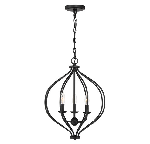 Orchid Three Light Pendant in Matte Black (159|V6-L7-1297-3-89)