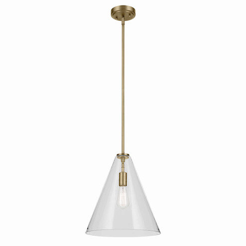 Everly One Light Pendant in Natural Brass (12|42200NBR)