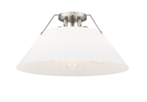 Orwell Three Light Flush Mount in Pewter (62|3306-3FM PW-OP)