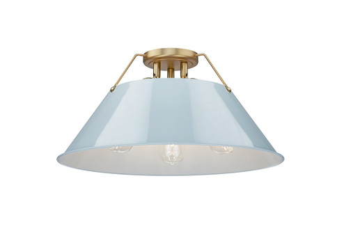 Orwell Three Light Flush Mount in Brushed Champagne Brass (62|3306-3FM BCB-DB)