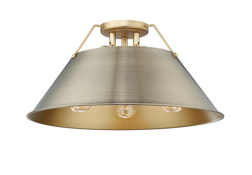 Orwell Three Light Flush Mount in Brushed Champagne Brass (62|3306-3FM BCB-AB)