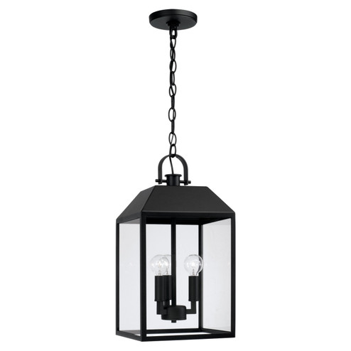 Nelson Three Light Outdoor Hanging Lantern in Black (65|953434BK)