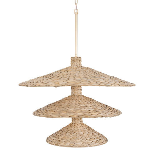 Hilton Head 15 Light Pendant in French Gold/Natural Seagrass (137|502P15FGN)