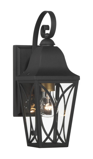 Cardigan One Light Outdoor Wall Mount in Sand Coal Black & Olden Brass (7|73351-757)