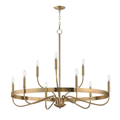 Frankie Nine Light Chandelier in Heritage (16|14499HR)