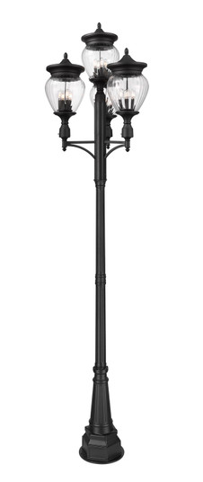 Davina Four Light Outdoor Post Mounted Fixture in Black (224|5016PHBR-4-564P-BK)