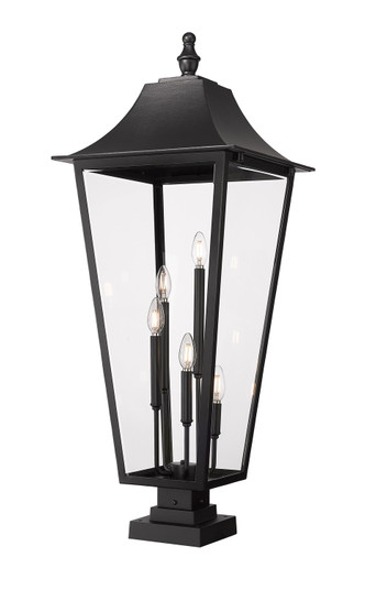 Gannon Five Light Outdoor Pier Mounted Fixture in Black (224|5008PHXXLS-SQPM-BK)