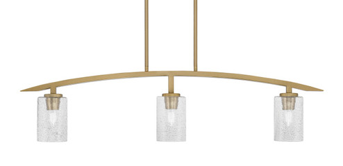 Kurve Three Light Island Pendant in New Age Brass (200|3736-NAB-3002)