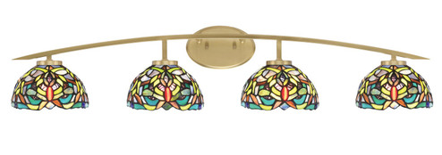 Kurve Four Light Bath Bar in New Age Brass (200|3724-NAB-9905)