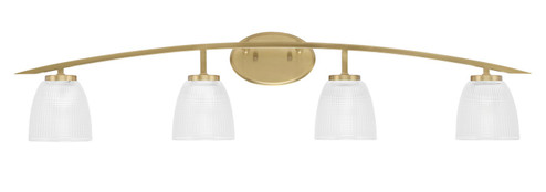 Kurve Four Light Bath Bar in New Age Brass (200|3724-NAB-500)