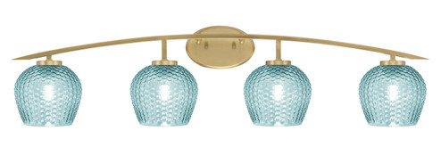 Kurve Four Light Bath Bar in New Age Brass (200|3724-NAB-4605)