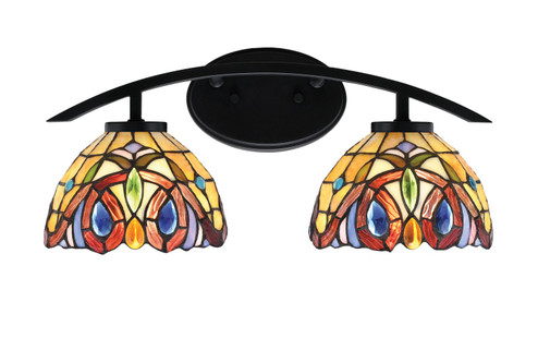 Kurve Two Light Bath Bar in Matte Black (200|3722-MB-9445)