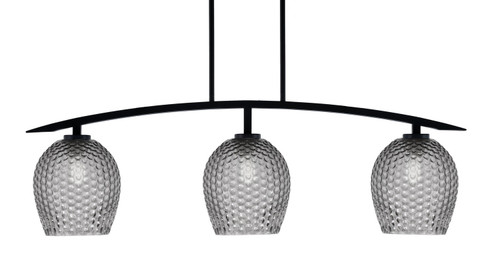 Kurve Three Light Island Pendant in Matte Black (200|3736-MB-4902)
