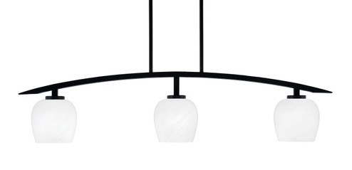 Kurve Three Light Island Pendant in Matte Black (200|3736-MB-4811)