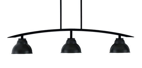 Kurve Three Light Island Pendant in Matte Black (200|3736-MB-427-MB)
