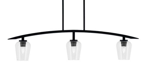 Kurve Three Light Island Pendant in Matte Black (200|3736-MB-210)