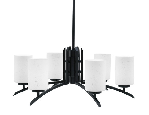 Kurve Six Light Chandelier in Matte Black (200|3706-MB-310)