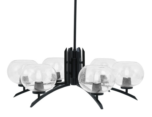 Kurve Six Light Chandelier in Matte Black (200|3706-MB-202)