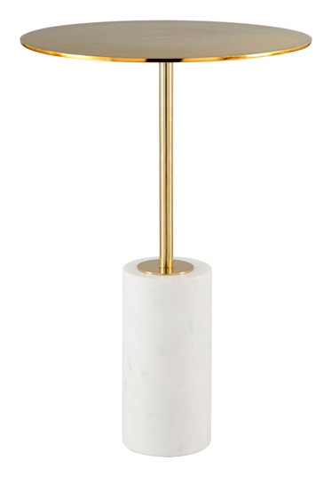 Asa End Table in Gold, White (339|101505)