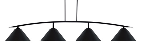 Kurve Four Light Billiard/Island in Matte Black (200|3734-MB-420-MB)