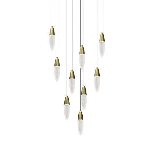 Sultana LED Pendant in Satin Brass (69|4163.38)