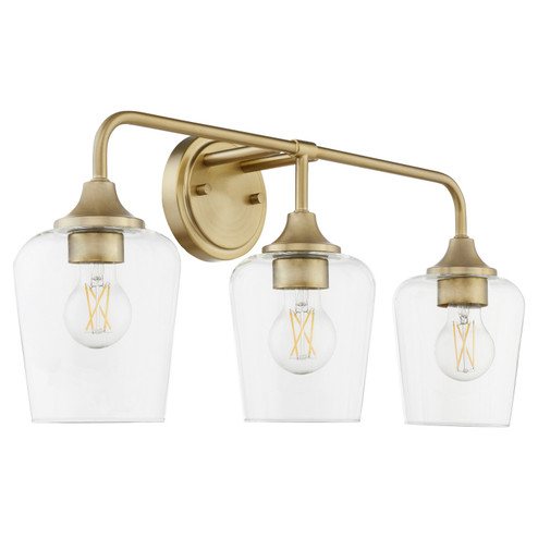 Raymond Three Light Vanity in Aged Brass (19|5313-3-80)