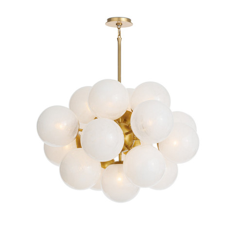 Shine 17 Light Chandelier in Natural Brass (400|16-1474NB-SRL)