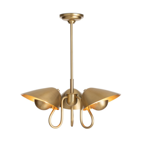 Keaton Three Light Pendant in Natural Brass (400|16-1463NB)