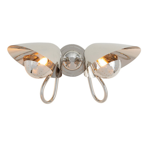 Keaton Two Light Wall Sconce in Polished Nickel (400|15-1231PN)