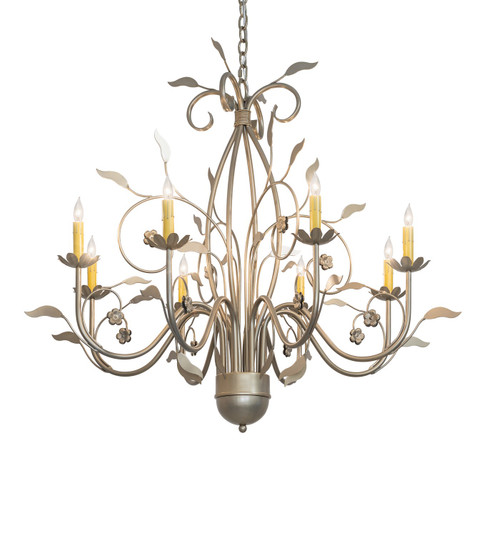 Bordeaux Eight Light Chandelier in Satin Titanium Gold (57|273536)