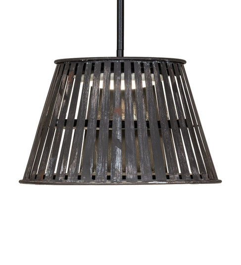 Peach Basket LED Pendant in Weathered Wicker (57|271819)