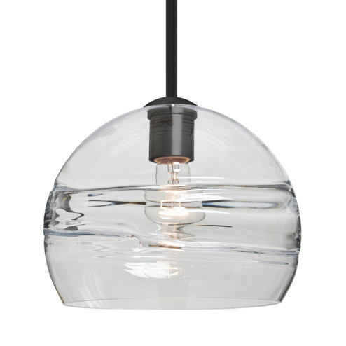 Besa Spirit 10 Stem Pendant One Light Pendant in Black (74|1TT-SPIR10CL-BK)