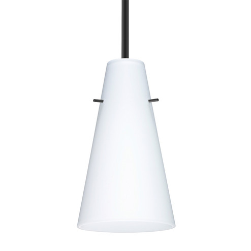 Besa Cierro Stem Pendant LED Pendant in Black (74|1TT-412407-LED-BK)
