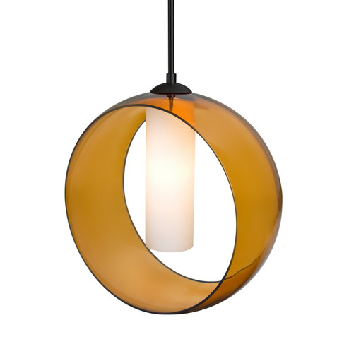 Besa Plato Pendant One Light Pendant in Black (74|1JC-PLATOAM-BK)