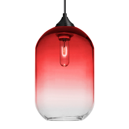 Besa Omega 12 Pendant One Light Pendant in Black (74|1JC-OMEGA12RD-BK)