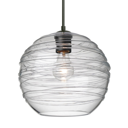 Besa Wave 10 Pendant One Light Pendant in Black (74|1JC-462761-BK)