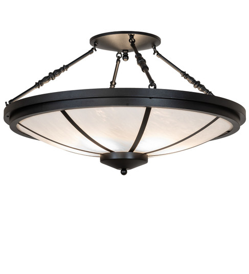 Commerce Six Light Semi-Flushmount in Textured Black (57|275806)