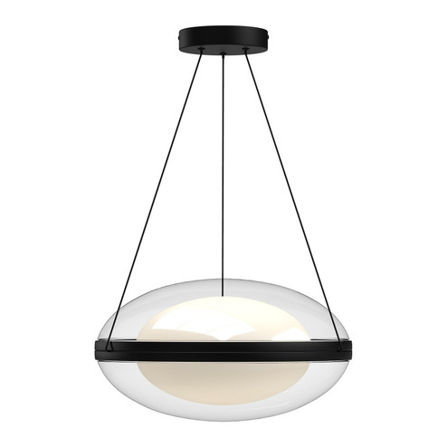 Virgo LED Pendant in Black/Opal Glass (347|PD76316-BK/OP-UNV)